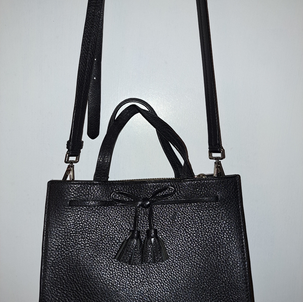 KATE SPADE Black Leather Handbag,EUC